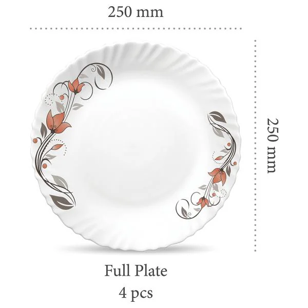 La Opala Novo Scarlet Blooms Opalware Dinner Set (18 pcs) JioMart