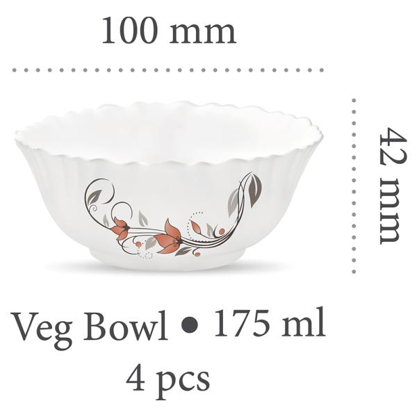 La Opala Novo Scarlet Blooms Opalware Dinner Set (18 pcs) JioMart