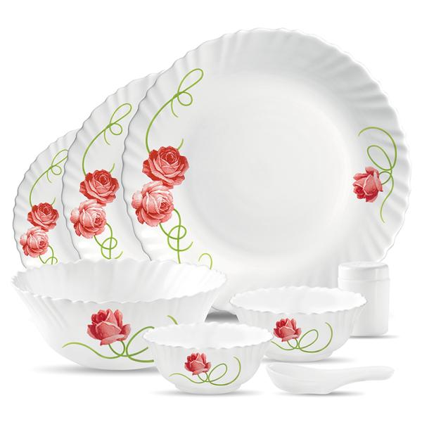 La Opala Novo Dainty Swirls Opalware Dinner Set (35 pcs) JioMart