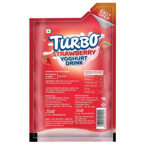 Lactel Turbo Strawberry Yoghurt Drink 75 g (Pouch) JioMart