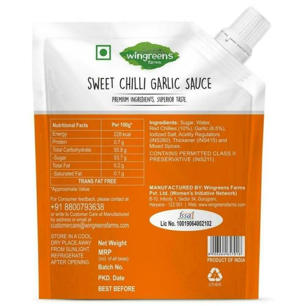 Wingreens Farms Sweet Chilli Garlic Sauce 180 g JioMart