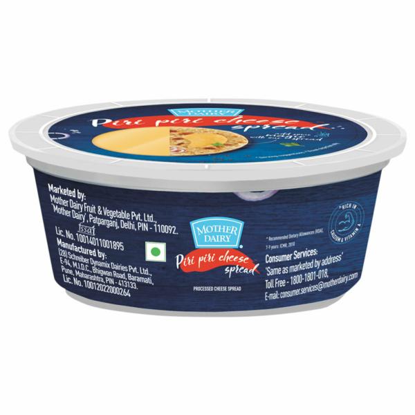 Mother Dairy Piri Piri Cheese Spread 200 g (Container) JioMart