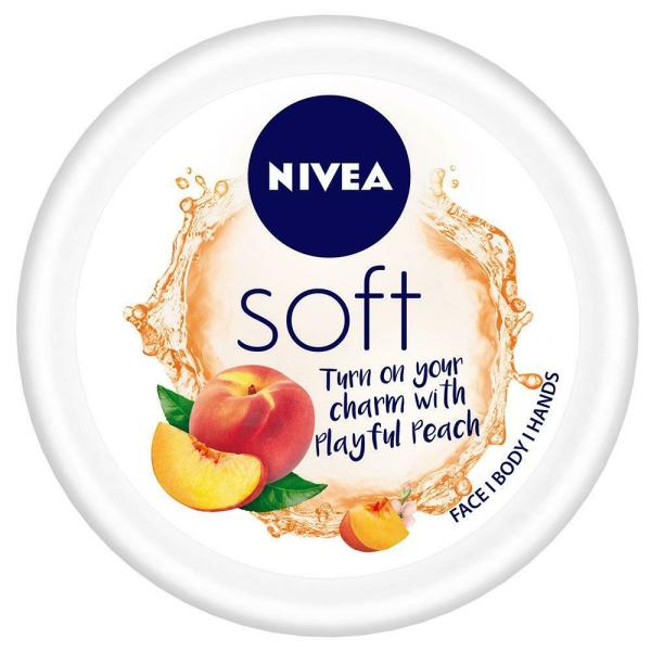 Nivea Soft Light Playful Peach Moisturizer Cream with Vitamin E