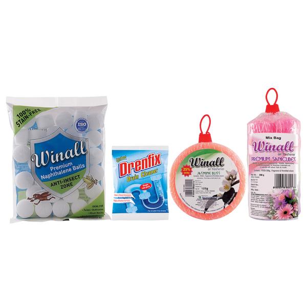 Winall Naphthalene Balls, Jasmine Bliss, Sanicubes Air Freshener Block