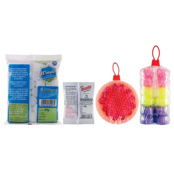 Winall Naphthalene Balls, Jasmine Bliss, Sanicubes Air Freshener Block