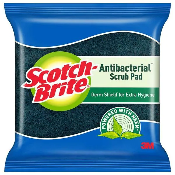 ScotchBrite Antibacterial Scrub Pad (10 cm x 14 cm) 3 pcs JioMart