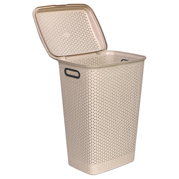 Princeware Juliet Matt Assorted Designer Plastic Laundry Basket 53 L