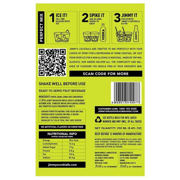 Jimmy's Cocktail Margarita Drink 250 ml JioMart