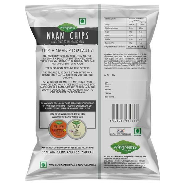Wingreens Farms Butter Garlic Naan Chips 30 g JioMart