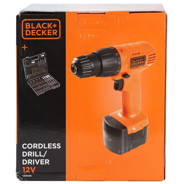 Black and Decker Cordless Drill 12 V (CD121K50IN) JioMart