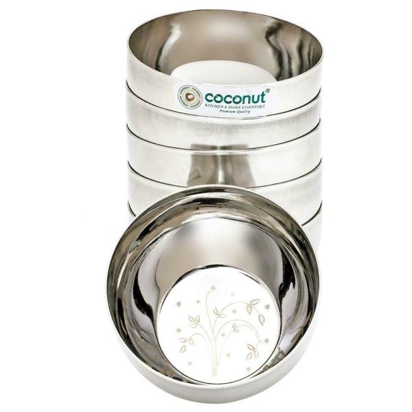 Coconut C32 Stainless Steel Laser Bowl 160 ml (6 pcs) JioMart