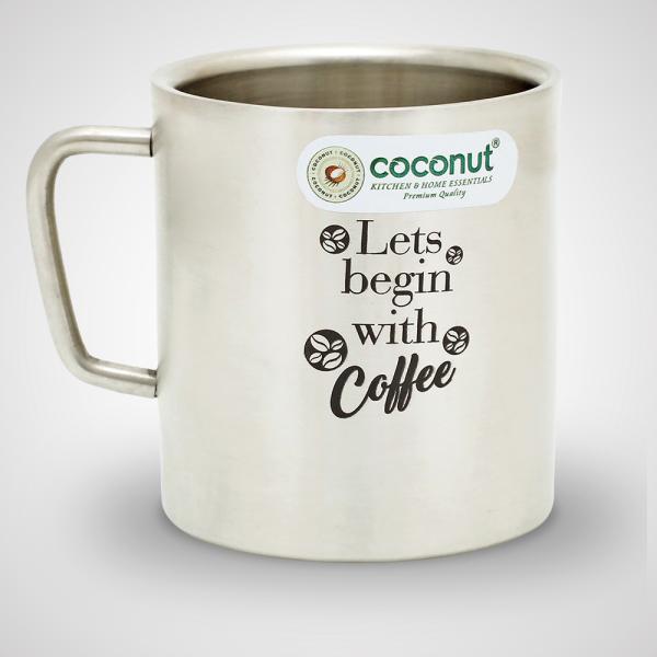 Coconut Stainless Steel Coffee Mug 300 ml JioMart