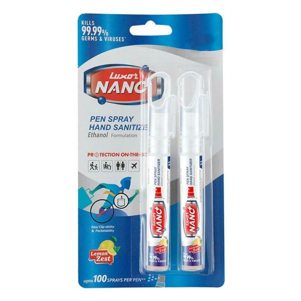 Luxor Nano+ Lemon Zest Pen Spray Hand Sanitizer 10 ml (Pack of 2) JioMart