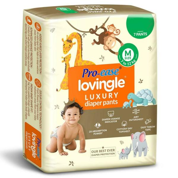 Proease Lovingle Luxury Diaper Pants (M) 7 count (7 12 kg) JioMart