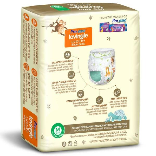 Proease Lovingle Luxury Diaper Pants (M) 7 count (7 12 kg) JioMart