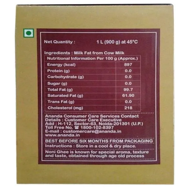 Ananda Noni Ghee 1 L (Jar) JioMart