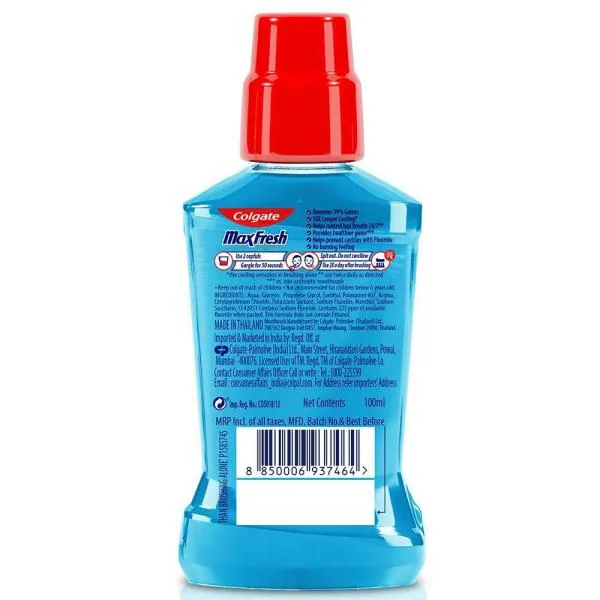 Colgate Max Fresh Plax Peppermint Mouthwash 100 ml JioMart