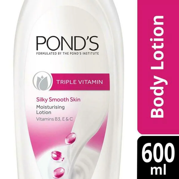 Pond's Triple Vitamin Silky Smooth Skin Moisturising Body Lotion 600 ml JioMart