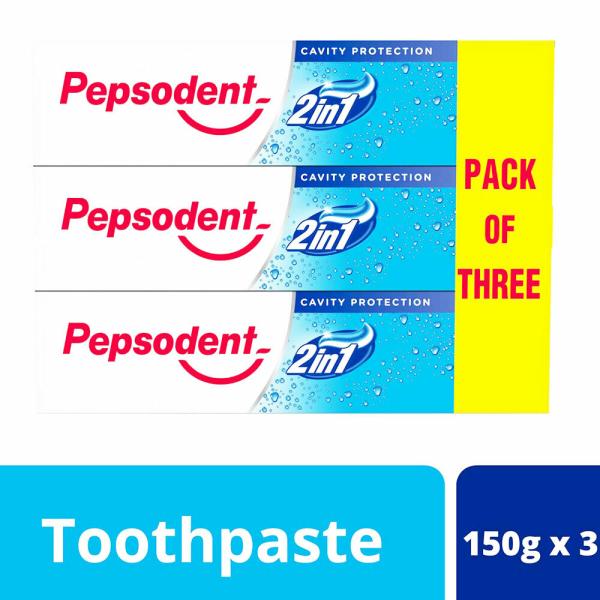 Pepsodent 2in1 Cavity Protection Toothpaste 150 g (Pack of 3) JioMart