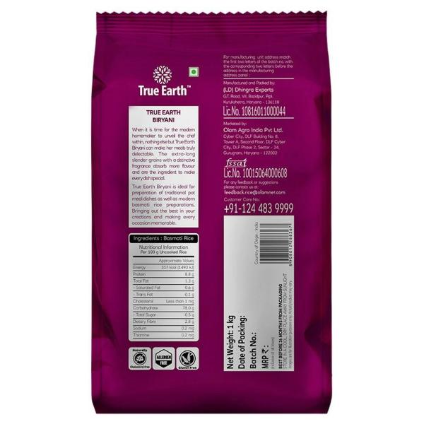 True Earth Extra Long Biryani Basmati Rice 1 kg JioMart