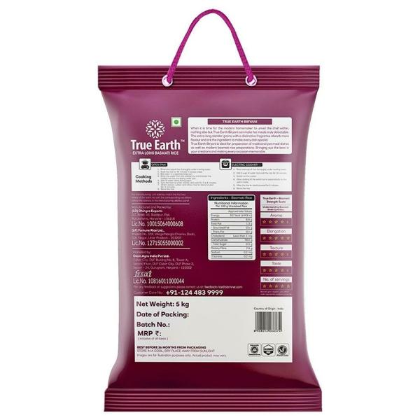True Earth Extra Long Biryani Basmati Rice 5 kg JioMart