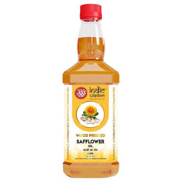 IndicWisdom Wood Pressed Safflower Oil 1 L JioMart