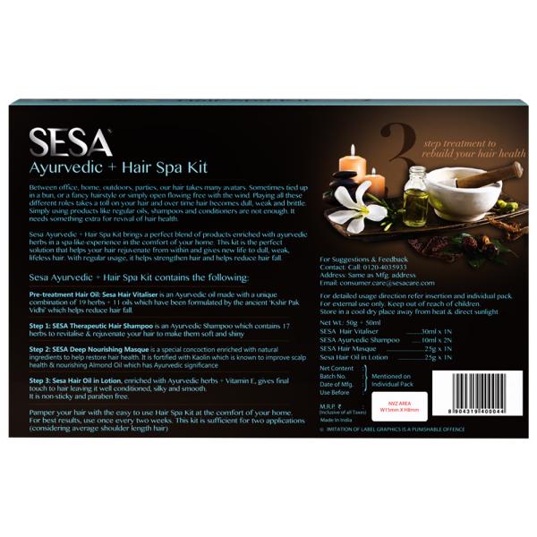 Sesa Ayurvedic + Hair Spa Kit (50g + 50 ml) - JioMart
