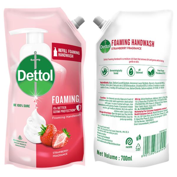 Dettol Strawberry Fragrance Foaming Hand Wash 700 ml JioMart