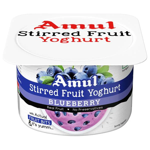 Amul Blueberry Stirred Fruit Yoghurt 100 g (Cup) JioMart