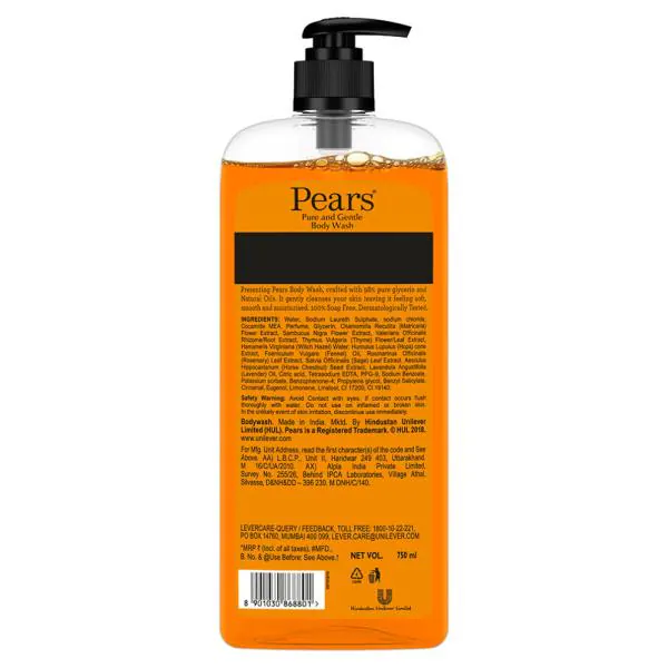 Pears Pure & Gentle Body Wash 750 ml JioMart