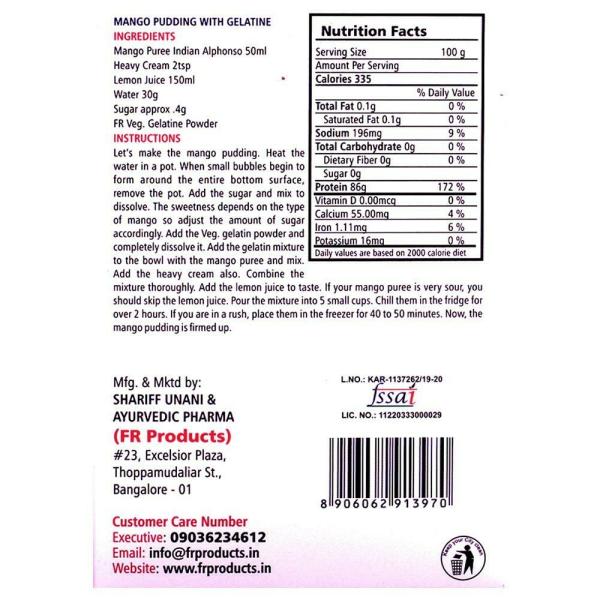 FR Products Carrageenan Veg. Gelatine 50 g JioMart