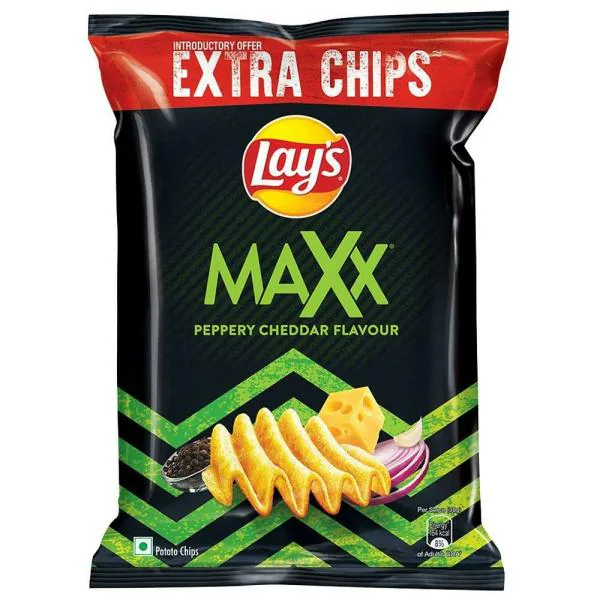 Lay's Maxx Peppery Cheddar Potato Chips 56 g JioMart