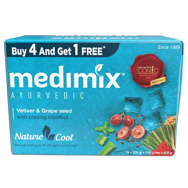 Medimix Ayurvedic Nature Cool Soap 125 g (Buy 4 Get 1 Free) JioMart