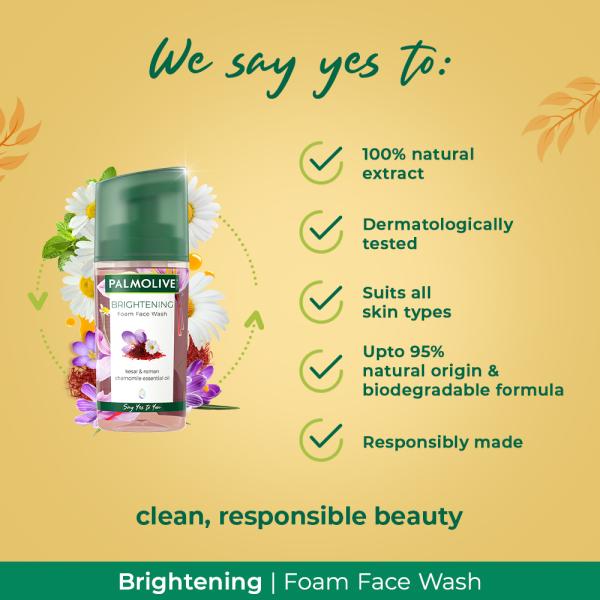 Palmolive Kesar and Roman Chamomile Essential Oil Brightening Foam Face