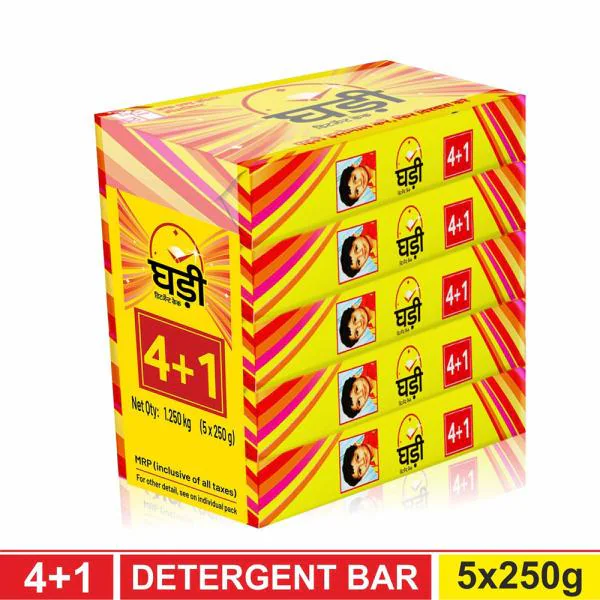 Ghadi Detergent Bar 250 g (Pack of 5) JioMart