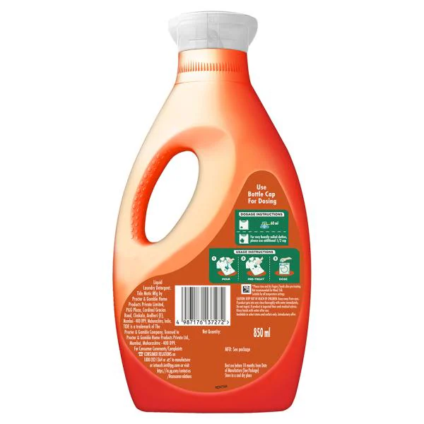 Tide Matic Front Load Liquid Laundry Detergent 850 ml JioMart