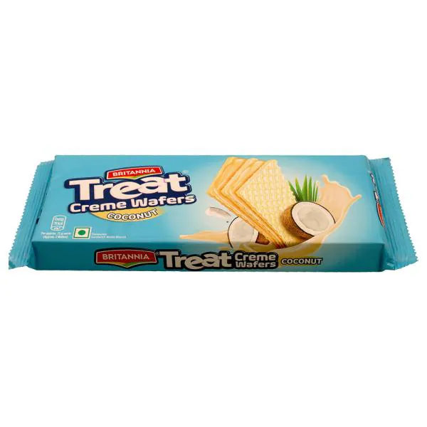 Britannia Treat Coconut Flavour Sandwich Creme Wafer Biscuit 60 g JioMart