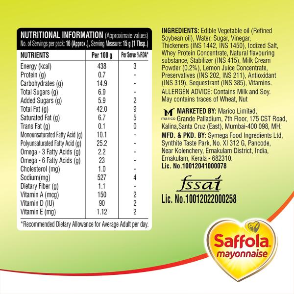 Saffola Eggless Mayonnaise 750 g JioMart