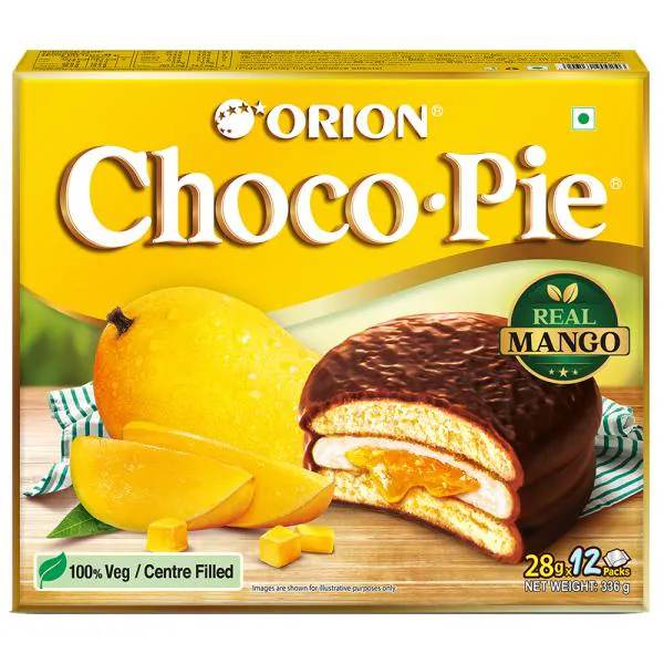 Orion Real Mango Choco Pie 28 g (Pack of 12) JioMart