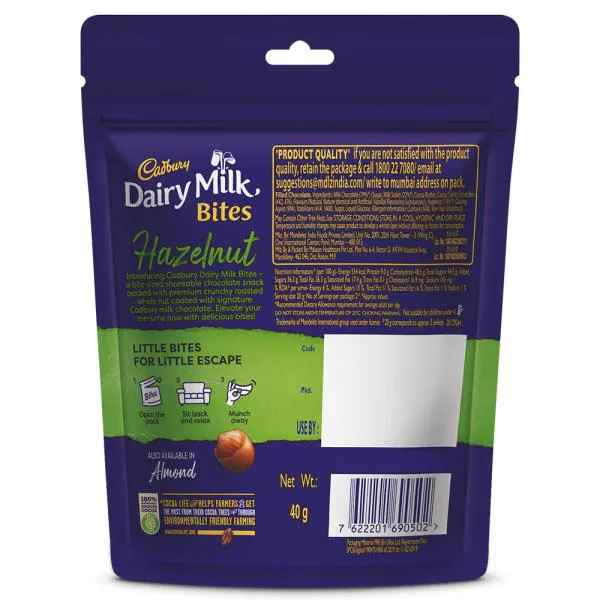Cadbury Dairy Milk Hazelnut Bites 40 g JioMart