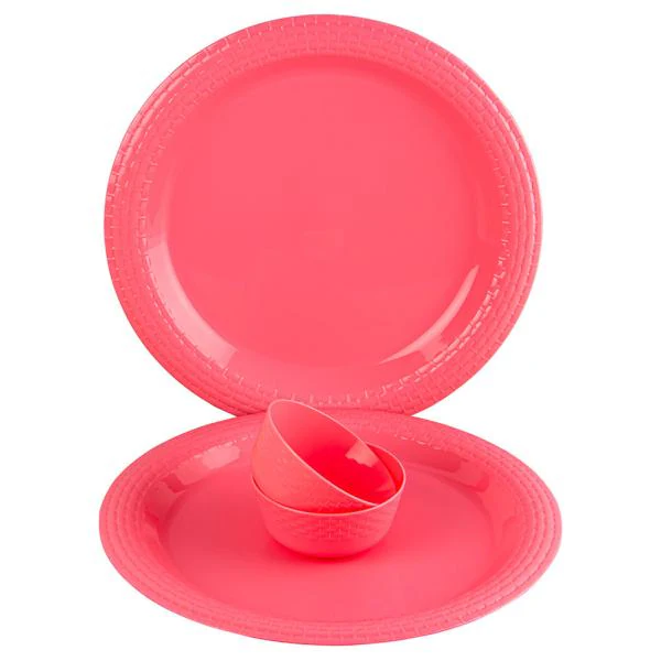 Polyset Assorted Plastic Plate and Katori Set (4 pcs) JioMart