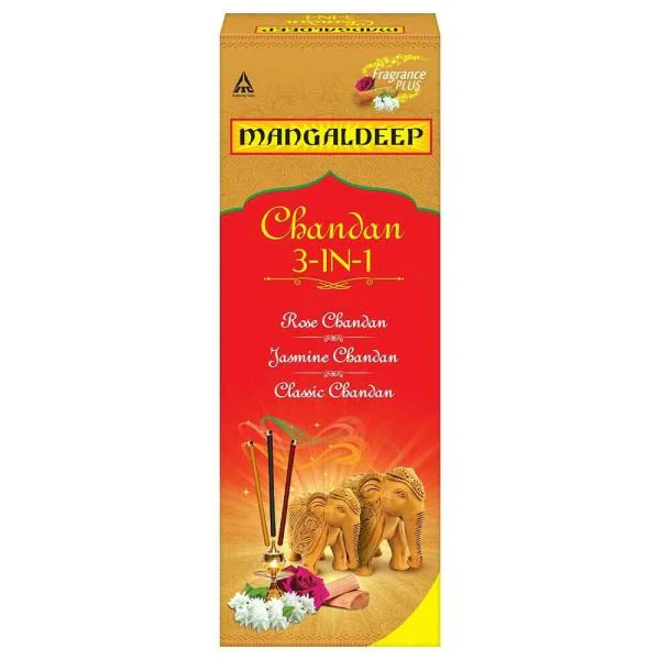 Mangaldeep Rose Jasmine Classic Chandan 3-In-1 Agarbatti 180 pcs - JioMart