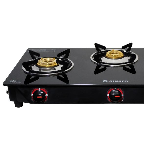 Singer Maxiflare Steel Glasstop 3 Burner LPG Gas Stove JioMart