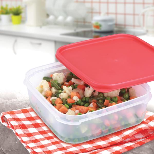 Joyo Freshware Red Square Plastic Container 1500 ml JioMart