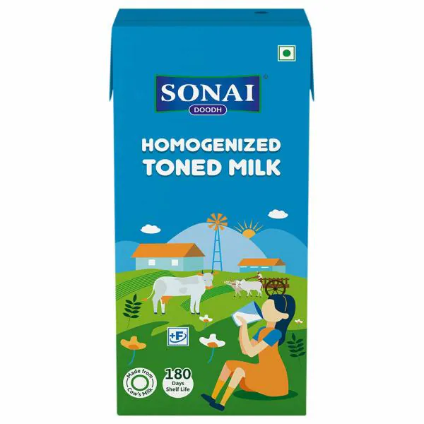 Sonai Homogenized Toned Milk 1 L (Tetra Pack) JioMart