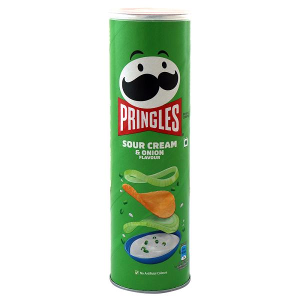 Pringles Sour Cream and Onion Potato Chips 134 g JioMart