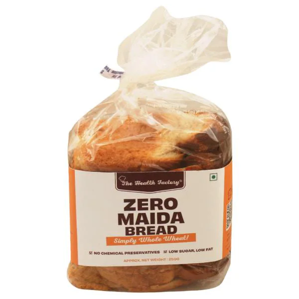 The Health Factory Simply Whole Wheat Zero Maida Bread 250 g (Pack
