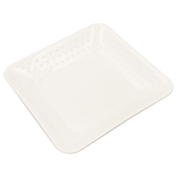 Saura Gourmet Dark Assorted Square Plastic Snack Plate 16.5x16.5x3 cm