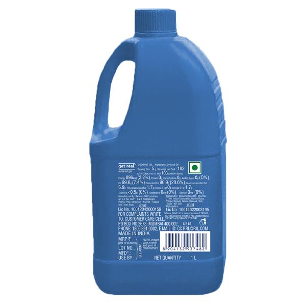 Get Real Coconut Oil 1 L JioMart