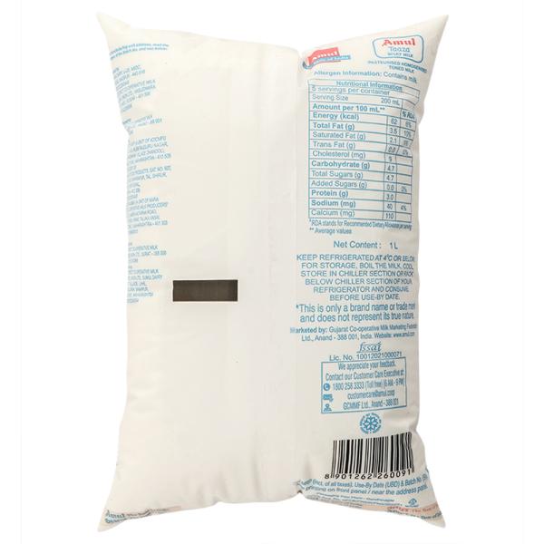 Amul Taaza Toned Milk 1 L (Pouch) JioMart